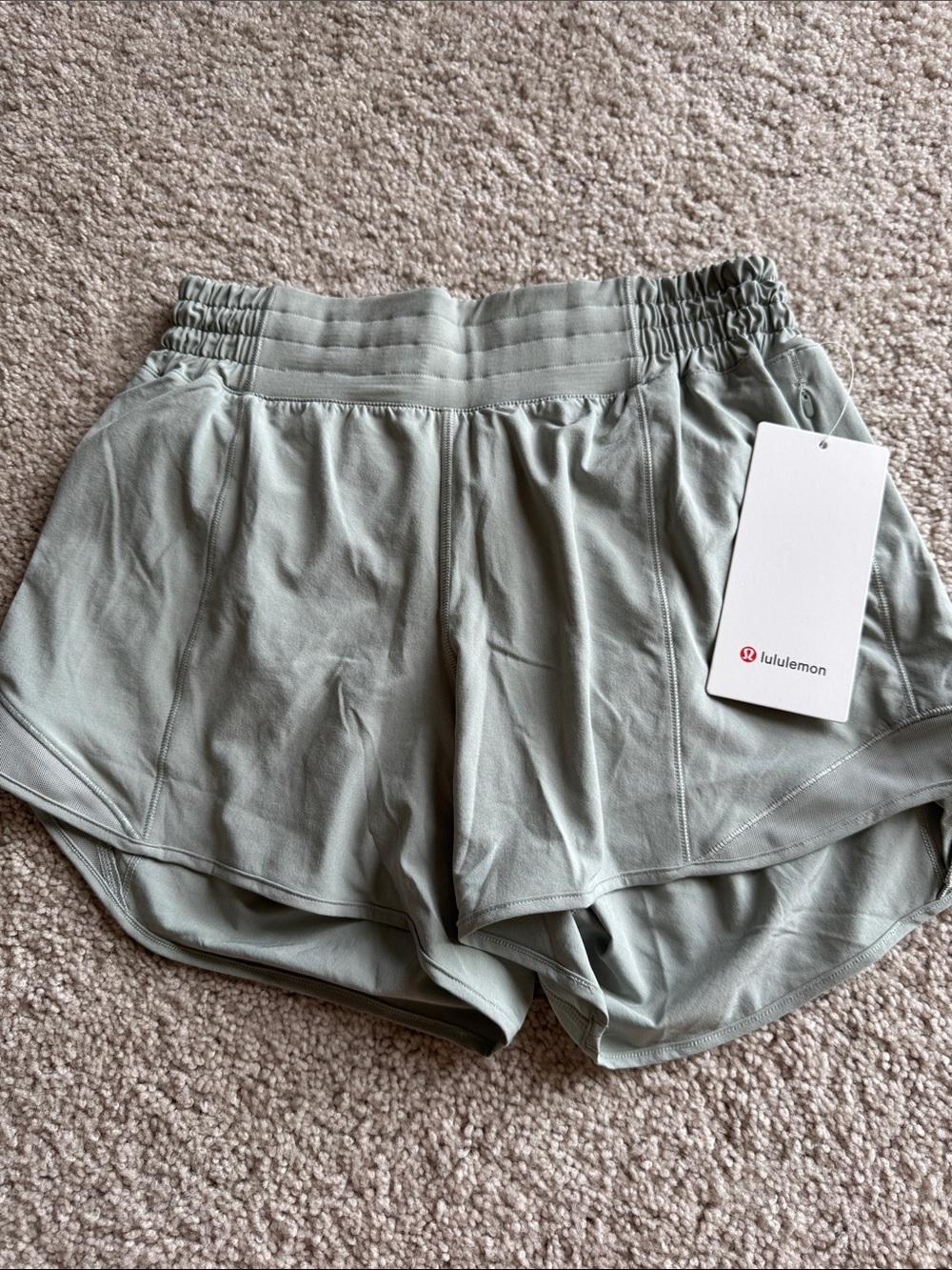 lululemon athletica women's sage green athletic shorts - NWT